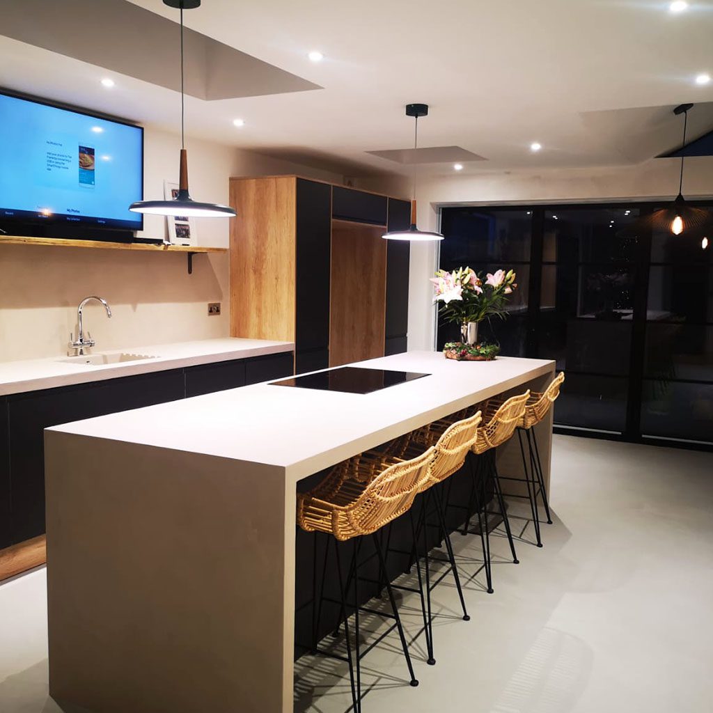 Micro cement kitchen leicester