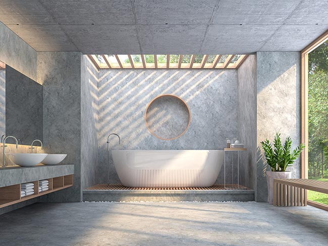 Microcement for bathrooms