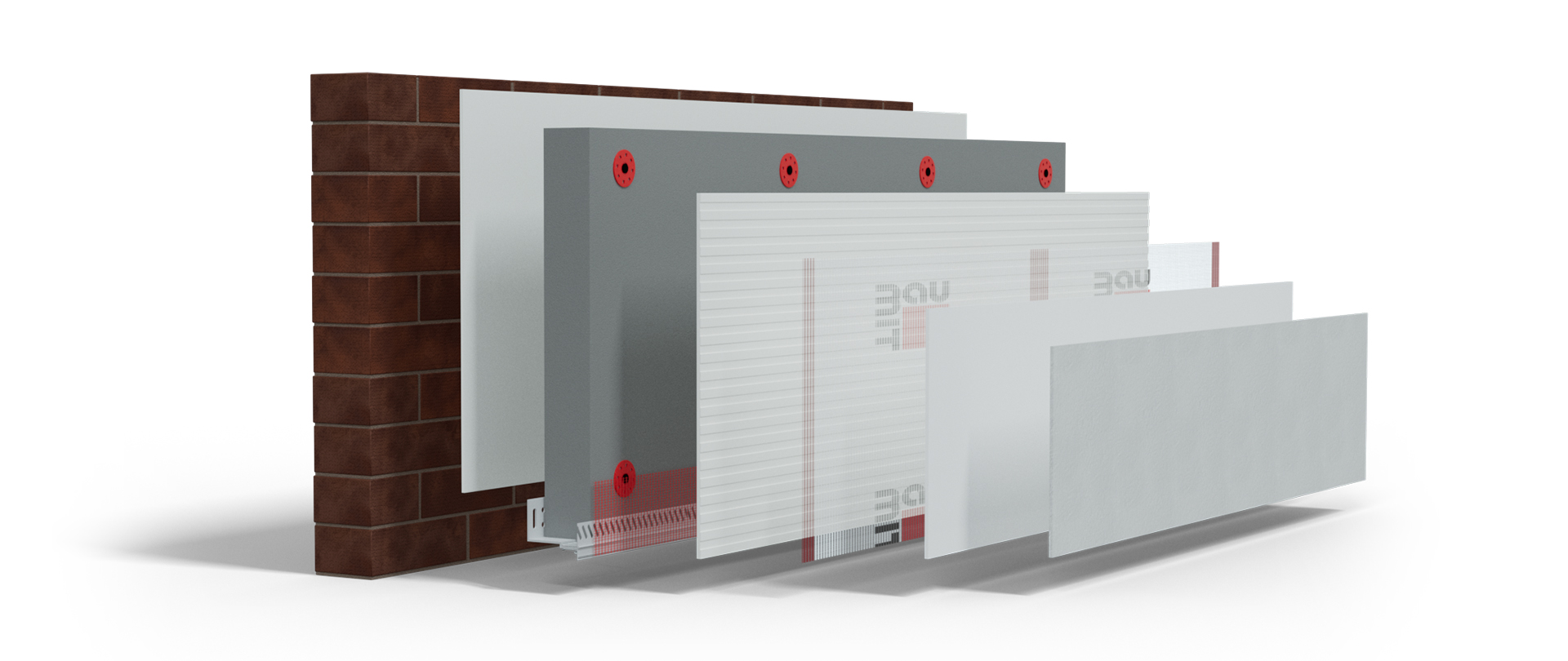 Build up image of external wall insulation